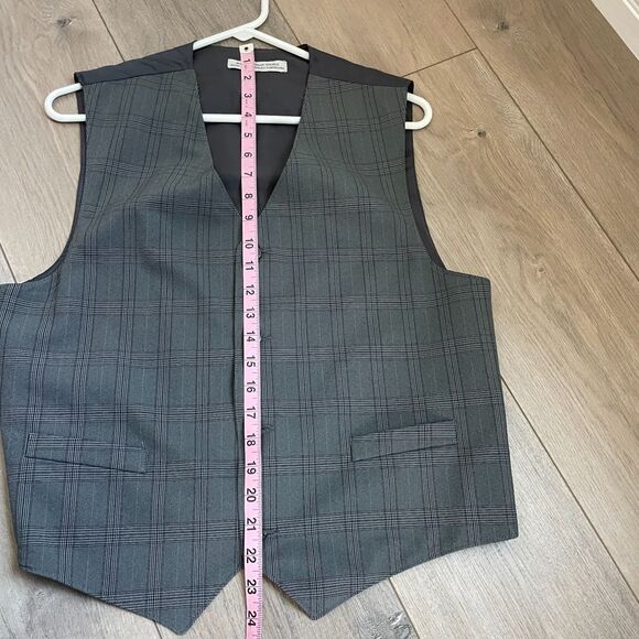 90s workwear vest button front grey y2k office contemporary - Picture 3 of 7